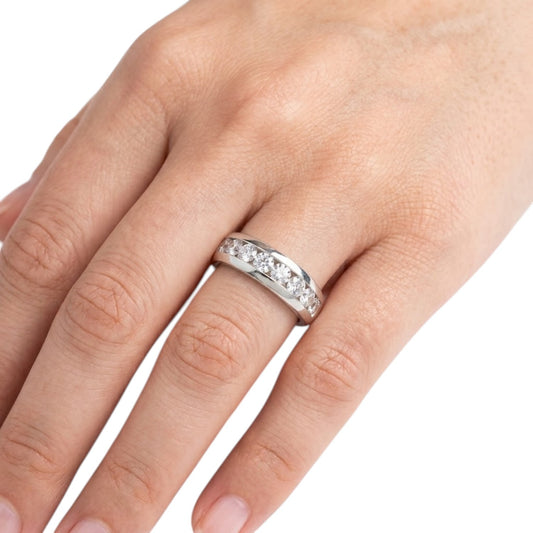 Sterling Silver Ring CZ Stone RCZ910