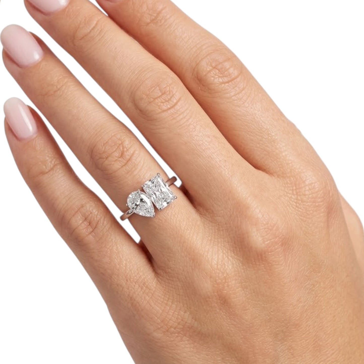 Sterling Silver Ring Double CZ Stone RCZ0693101