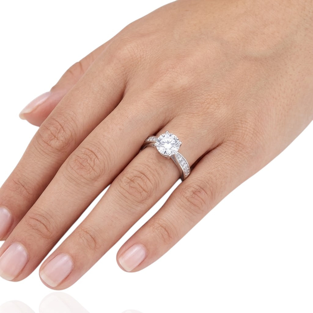 Sterling Silver Ring CZ Stone RCZ8140