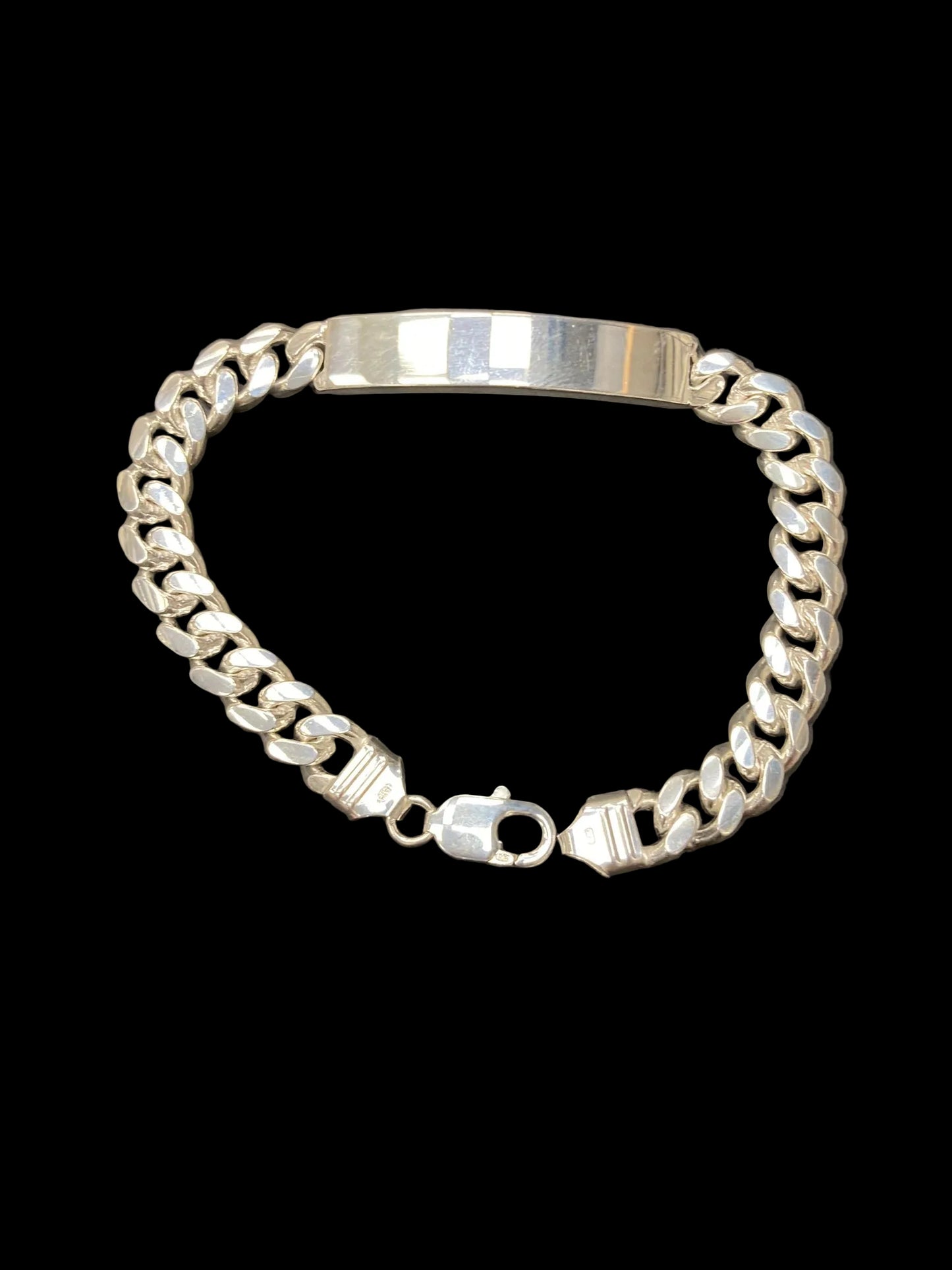 Sterling Silver 8.5" ID Bracelet 9x44 mm ID005