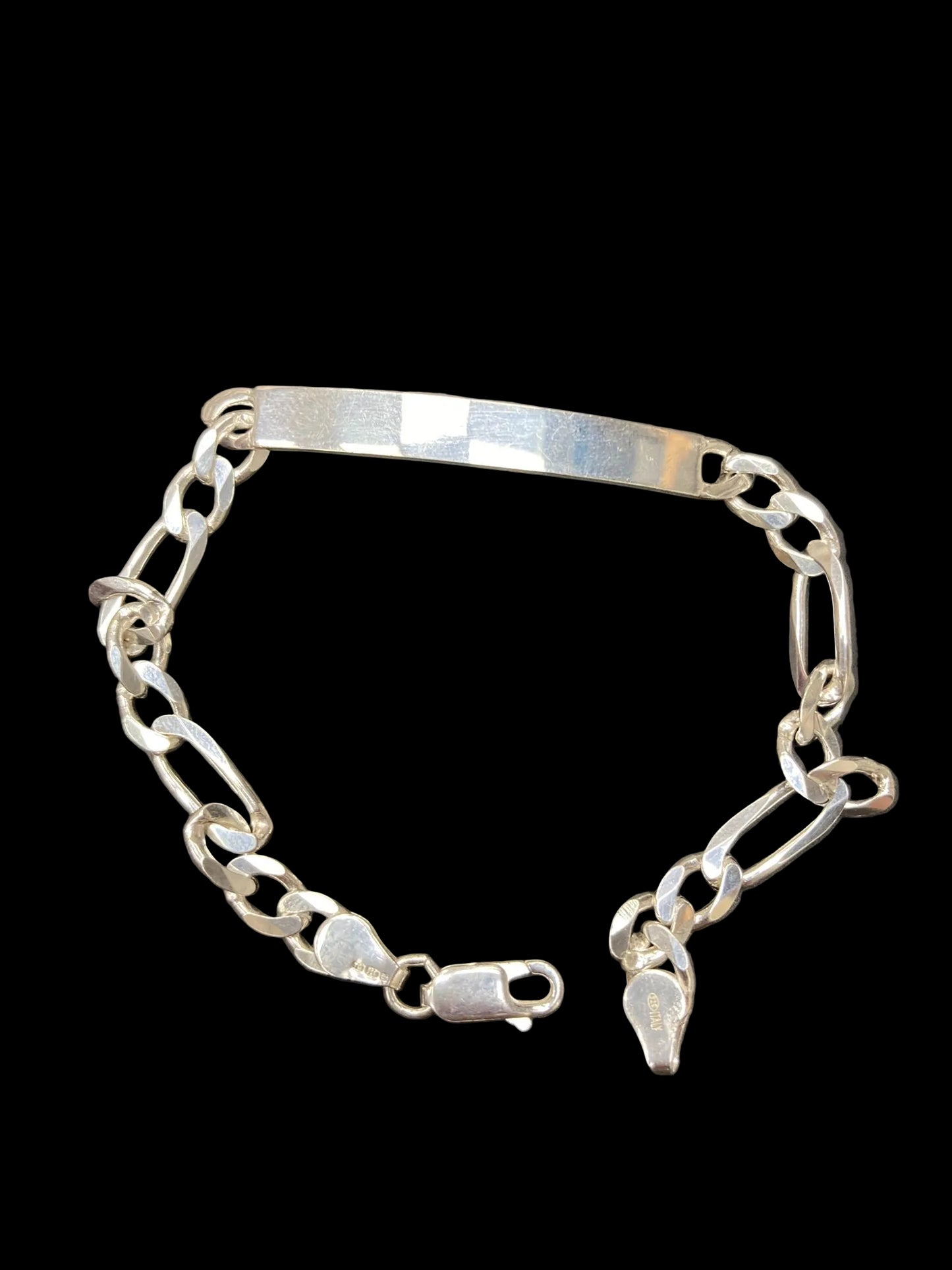 Sterling Silver 8" ID Bracelet 5X39 mm ID006