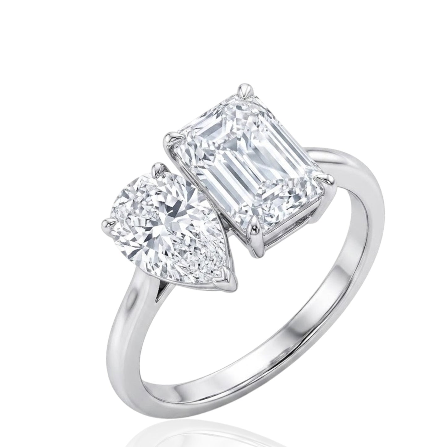 Sterling Silver Ring Double CZ Stone RCZ0693101