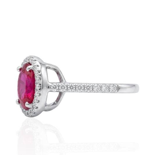Sterling Silver Ring CZ Round Stone RCZ639