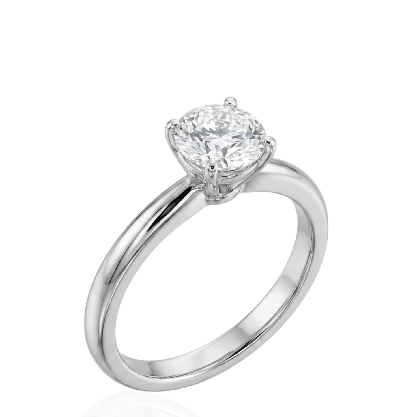 Sterling Silver Ring Round CZ Stone RCZ8134