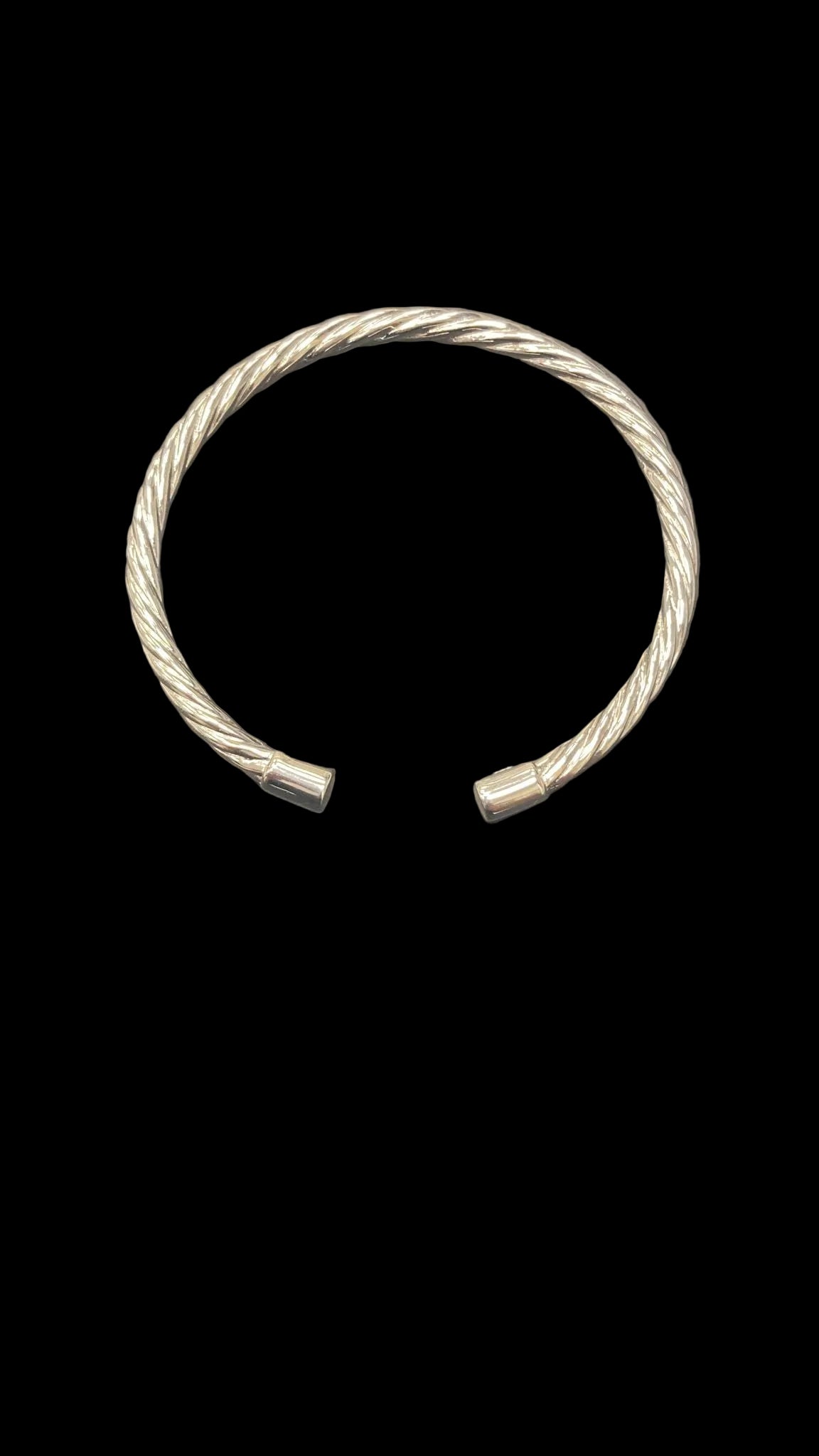 Sterling Silver Twisted Rope Design Bangle BG10041