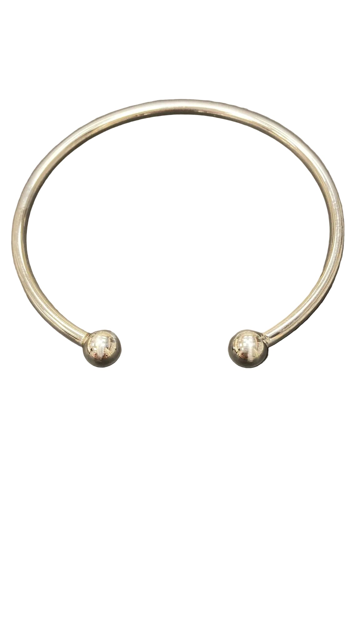 Sterling Silver Round Torque Bangle