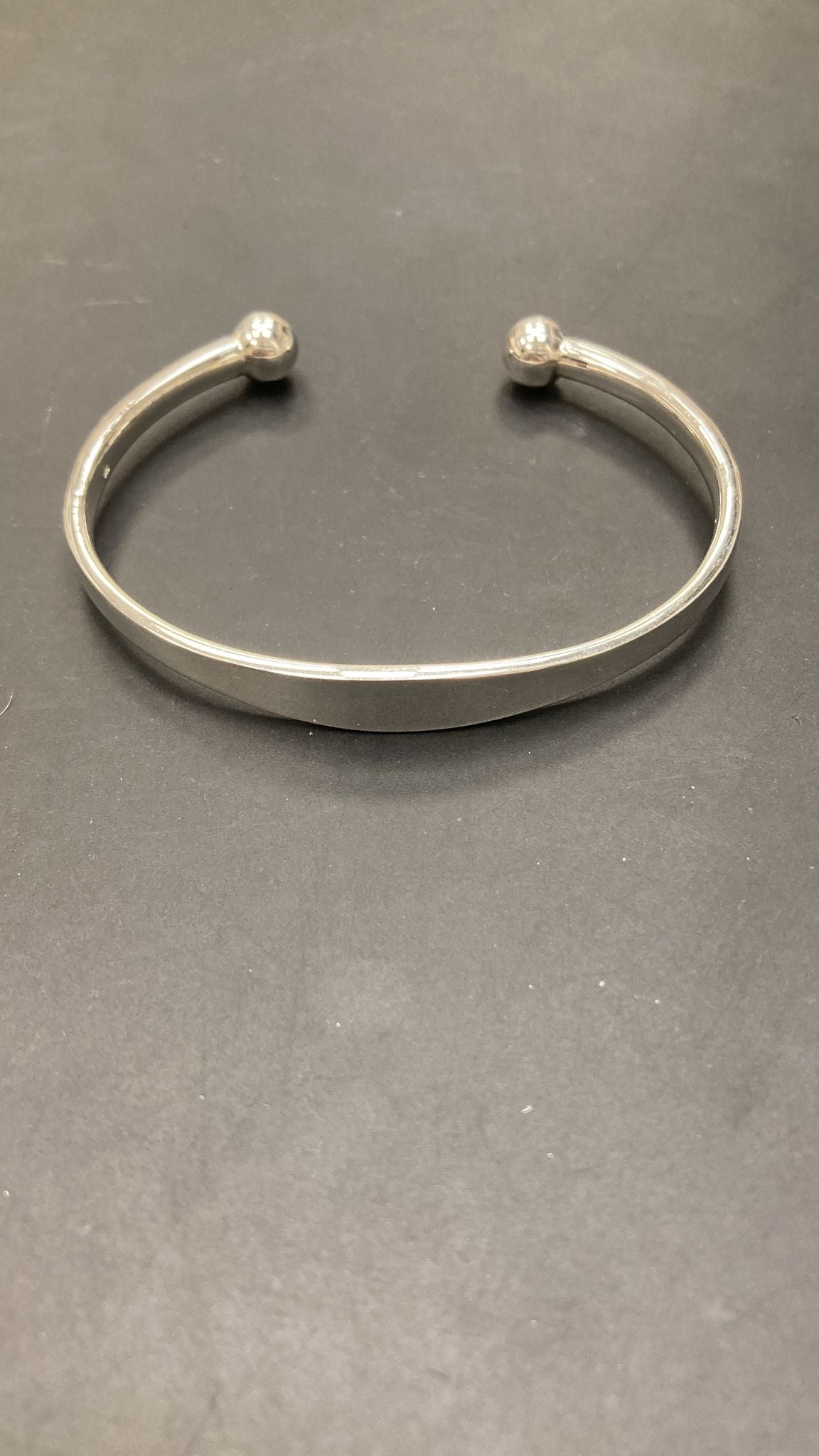 Sterling Silver Torque ID Bangle BP10192