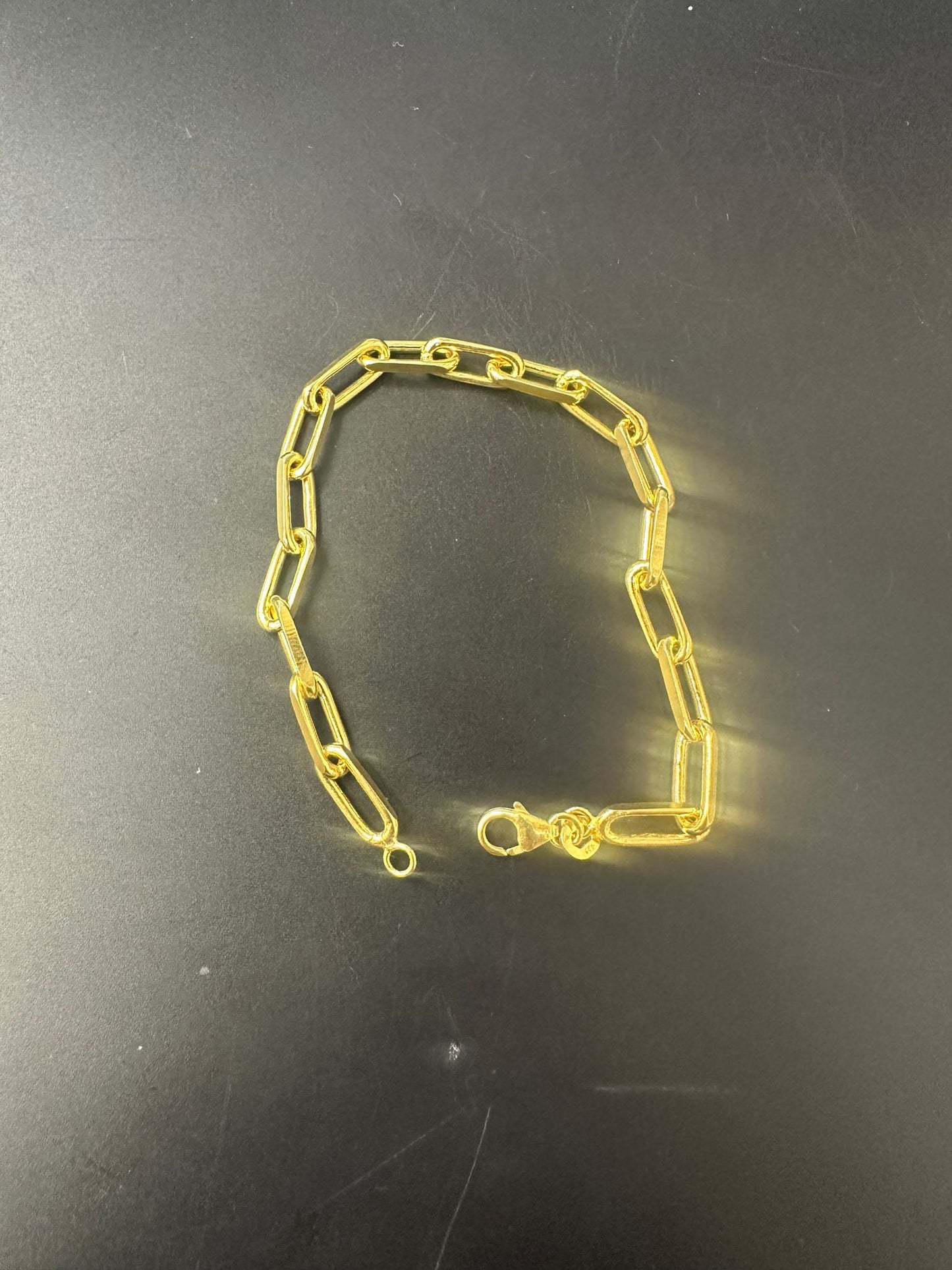 Sterling Silver Bracelet 7" Gold Plated BP3310