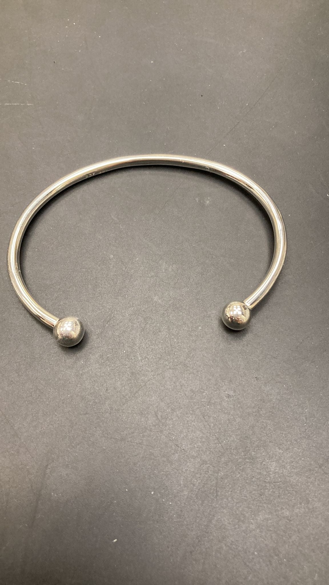 Sterling Silver Oval Torque Bangle BPL10121