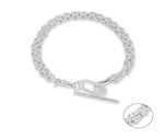 Sterling Silver T-Bar Bracelet BR011290111 showcasing its elegant design and secure clasp.
