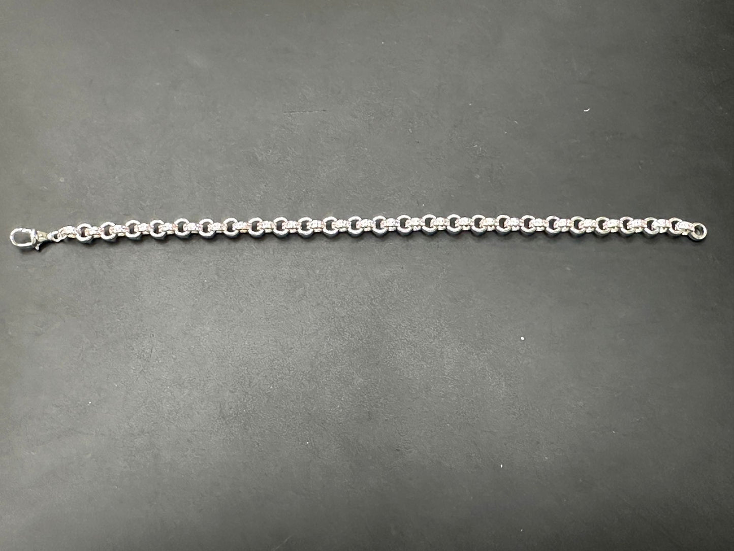 Sterling Silver Pink Cz Belcher Bracelet BRCZ024