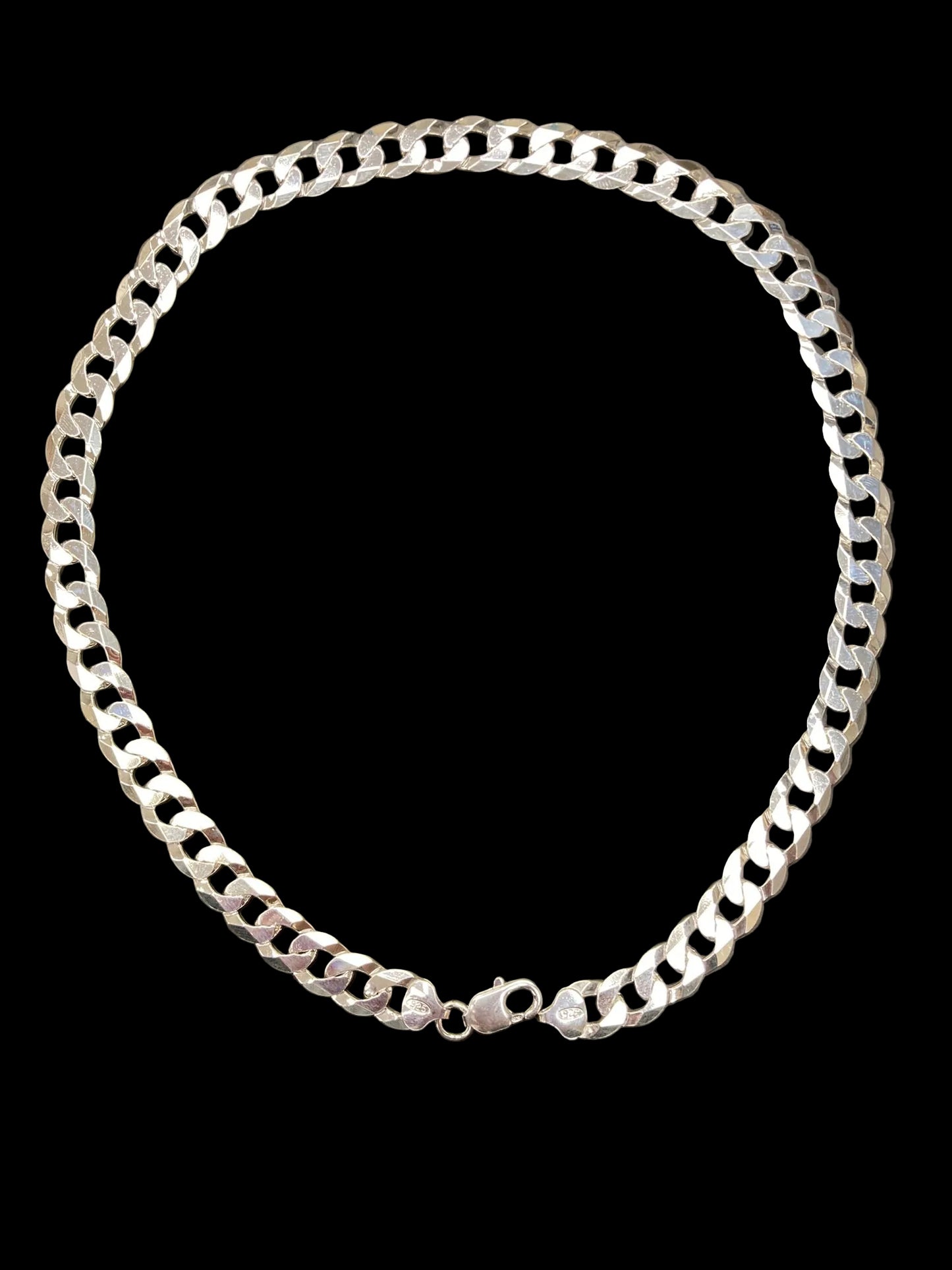 Sterling Silver 7.5 MM Curb Chain CHN3311