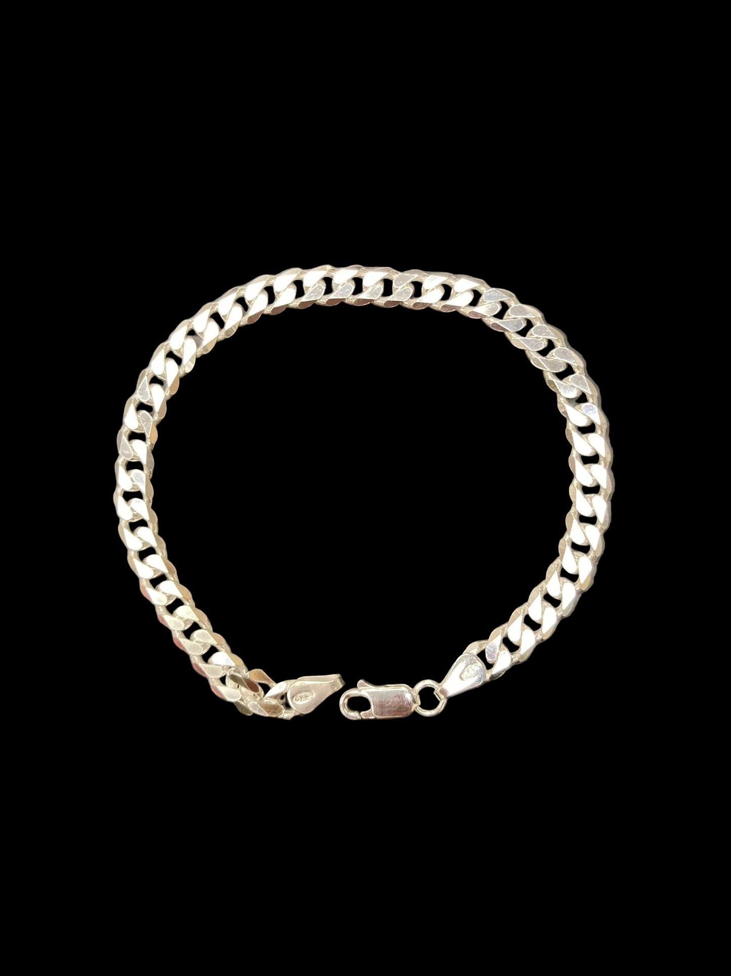 Sterling Silver 8" Curb Bracelet BCZ3309