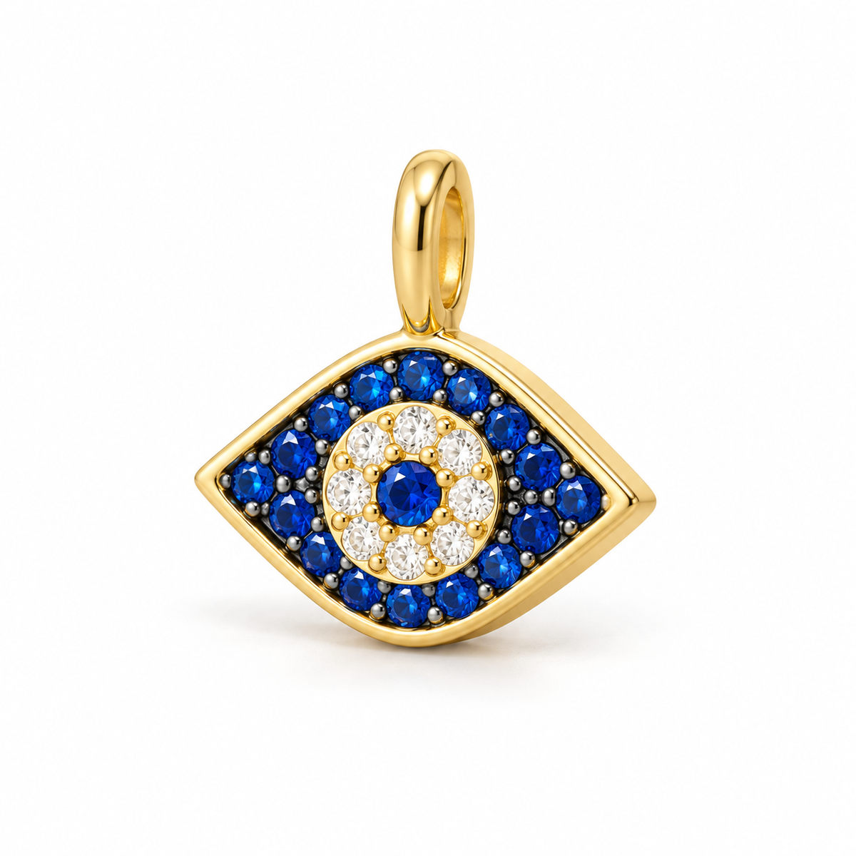 Sterling Silver Evil Eye Pendant CZ Stone PCZ241255
