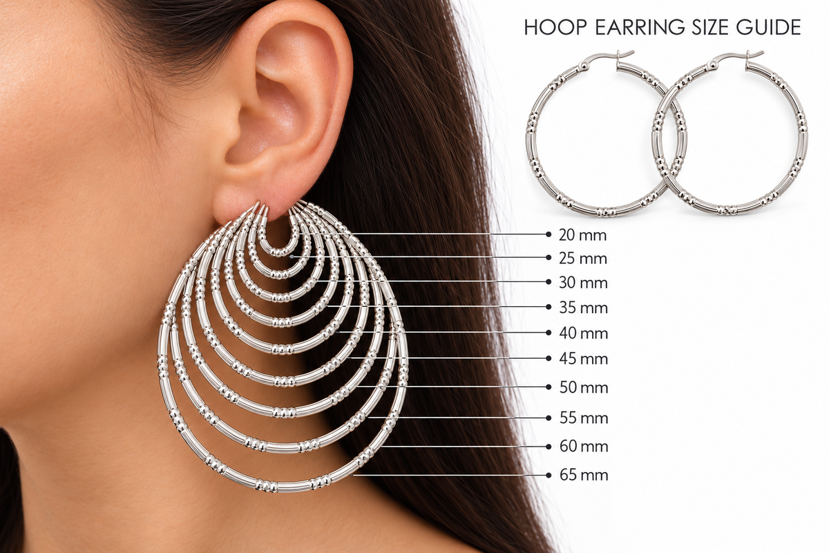 Sterling Silver Hoop Earring ECZ3166