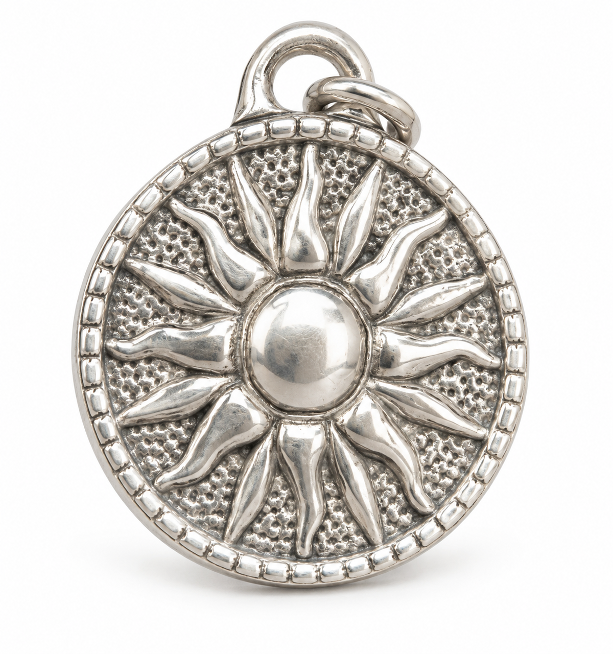 Sterling Silver Plain Sun Pendant PP091800006