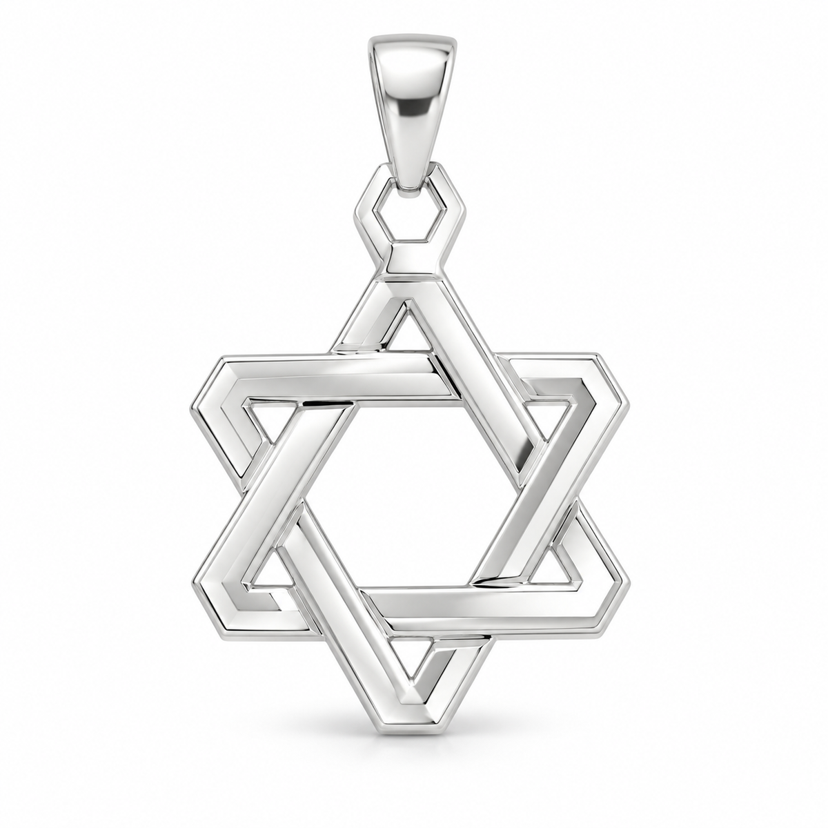 Sterling Silver Plain Star of David Pendant