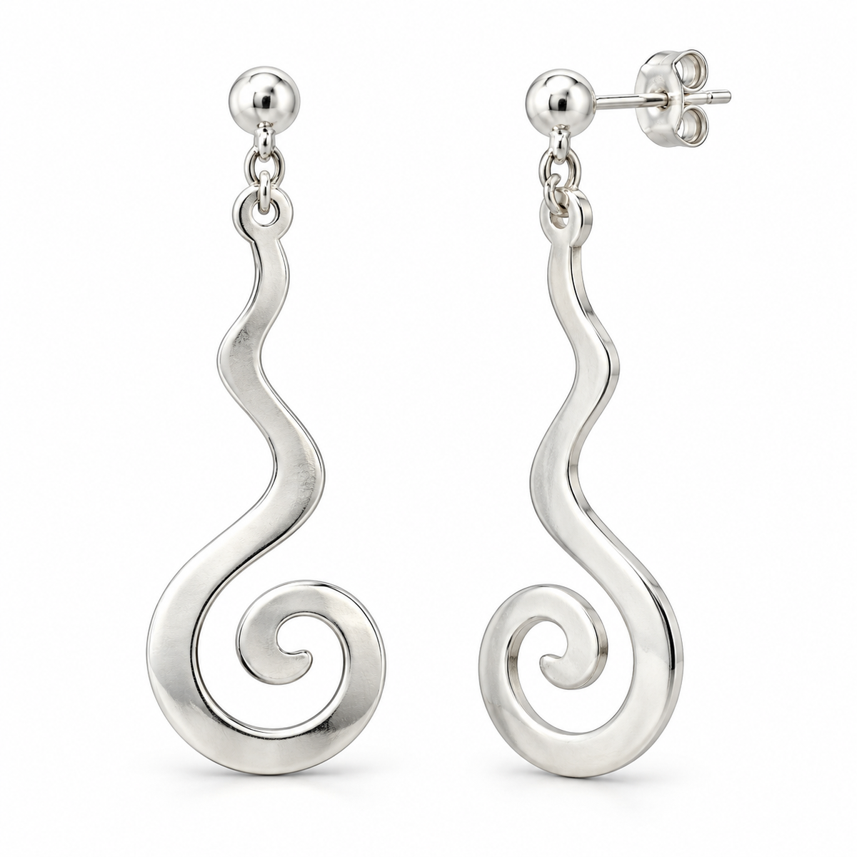 Sterling Silver Plain Earring