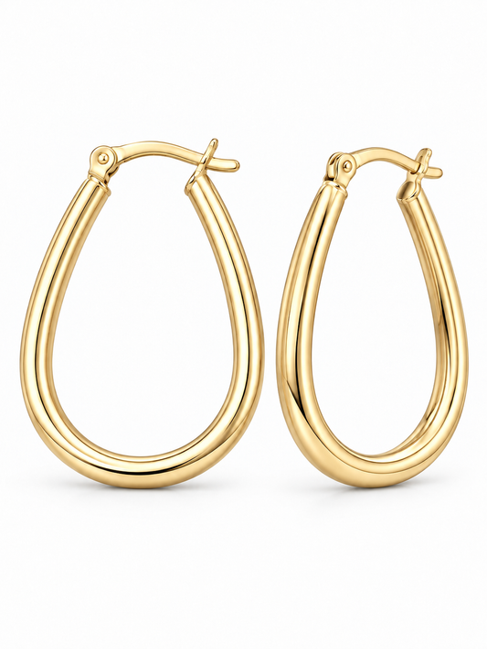 Sterling Silver Plain Earring – alternate view