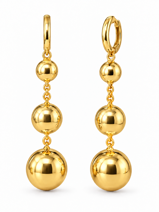 Sterling Silver Drop Earring Plain – alternate view