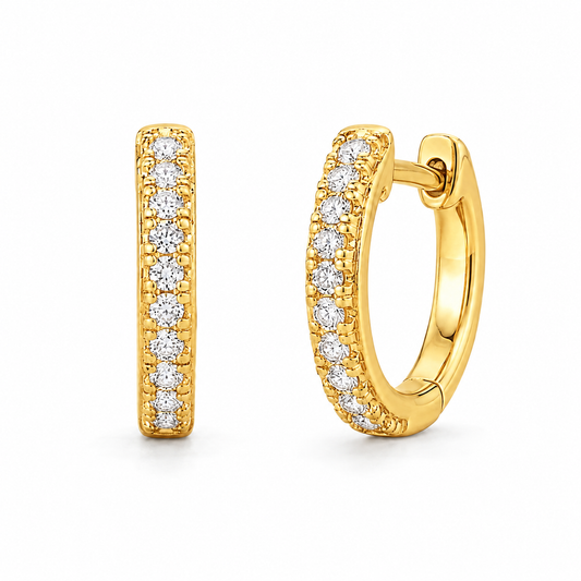 Sterling Silver Cz Huggies ECZ0263