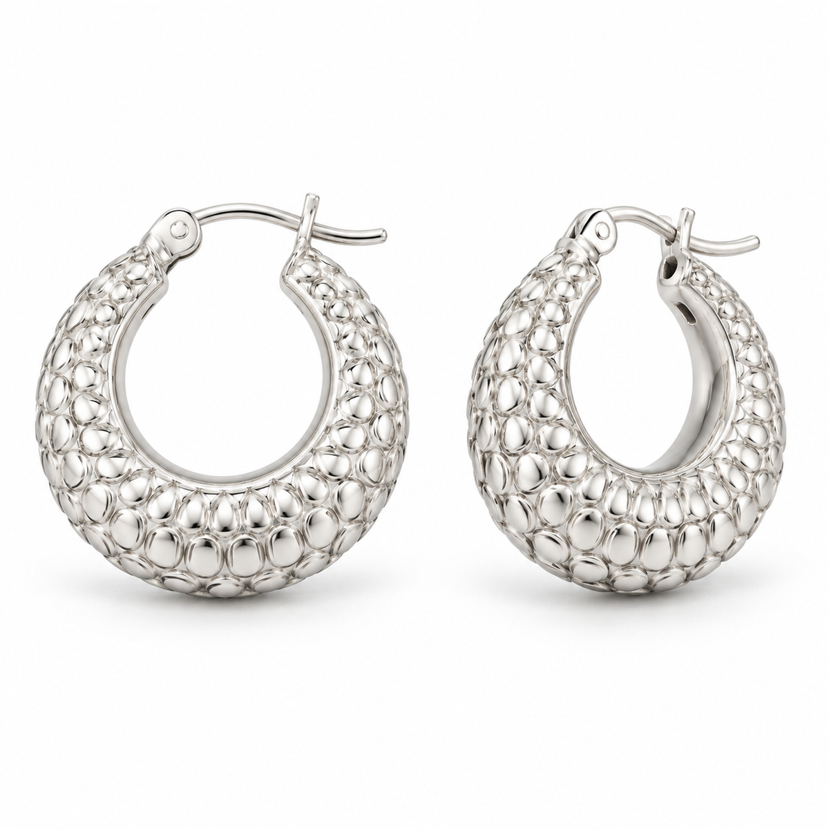 Sterling Silver Creole Hoop Earrings