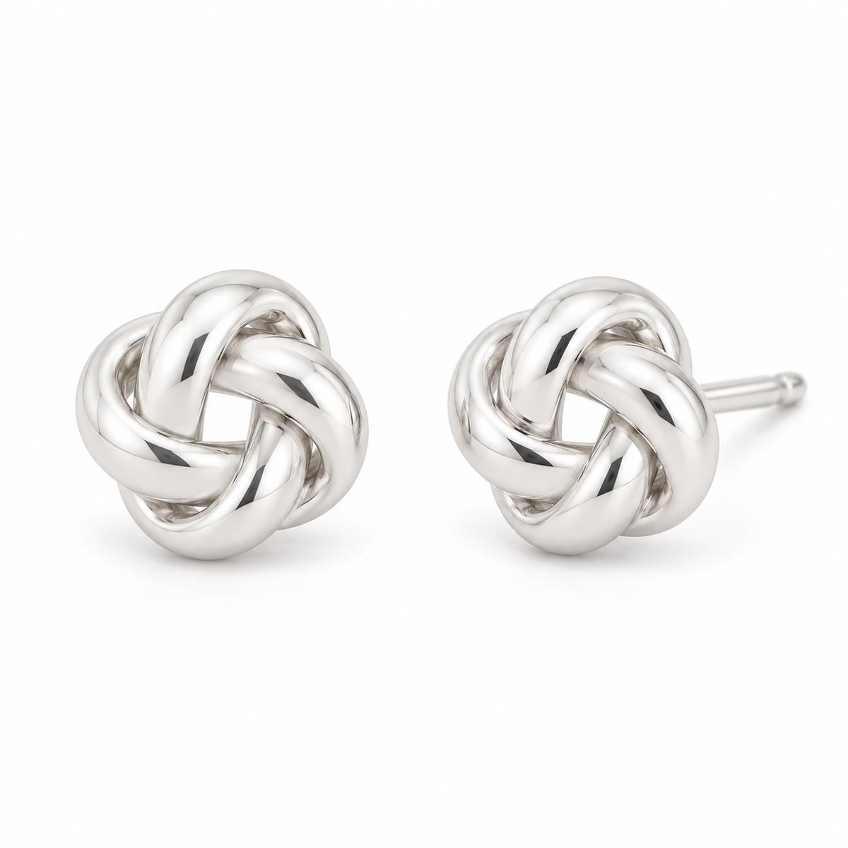Sterling Silver Knot Stud Earring EP0008