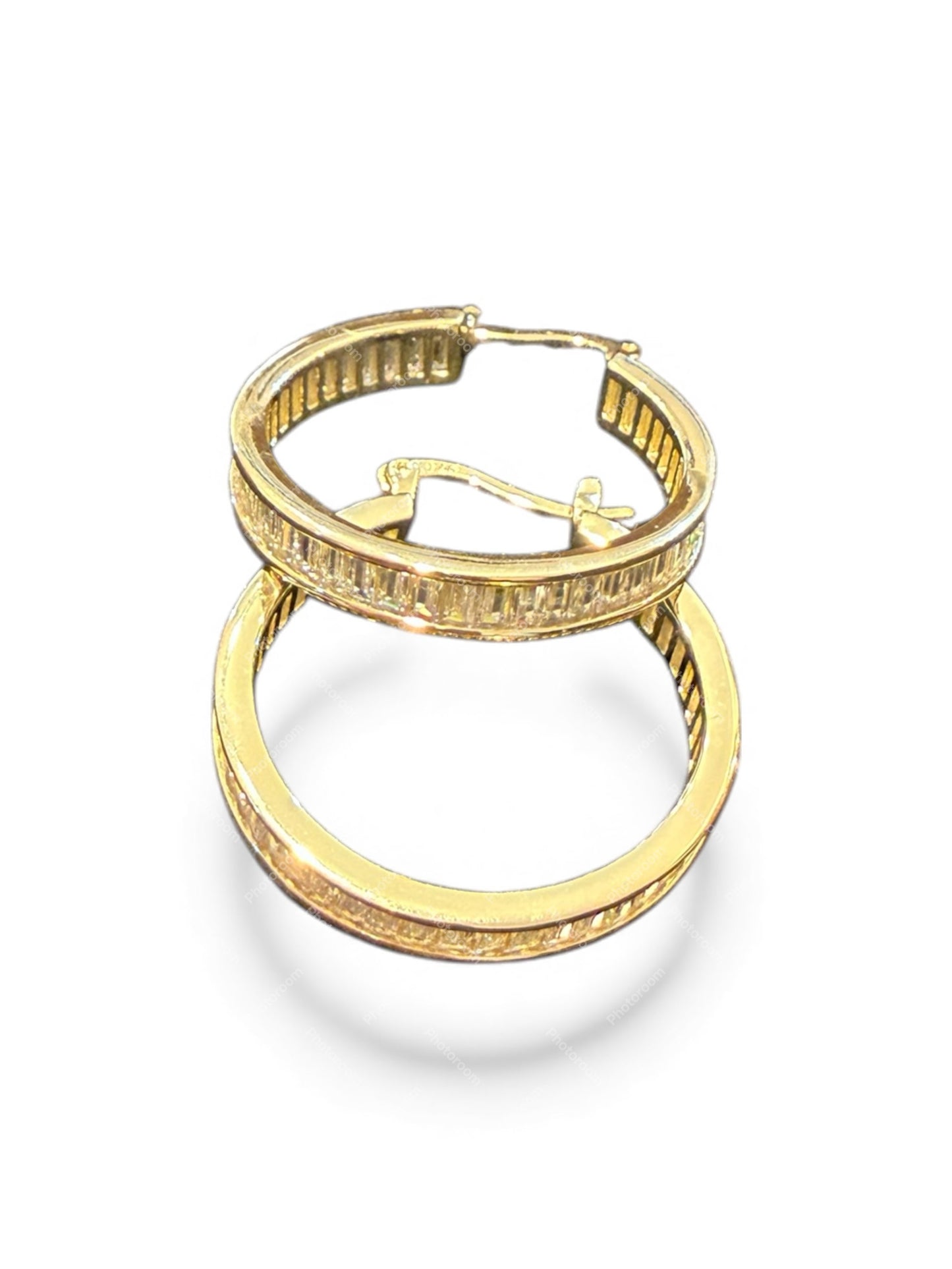 Sterling Silver Round Earring CZ Stone ECZ019L