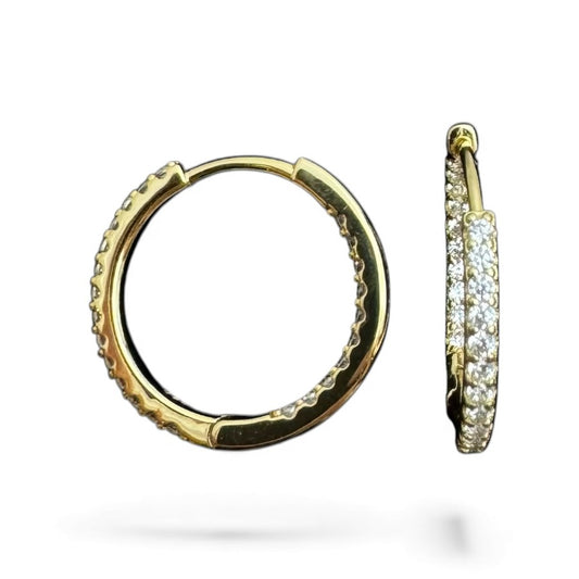 *Sterling Silver Round Earring CZ Stone ECZ0386702