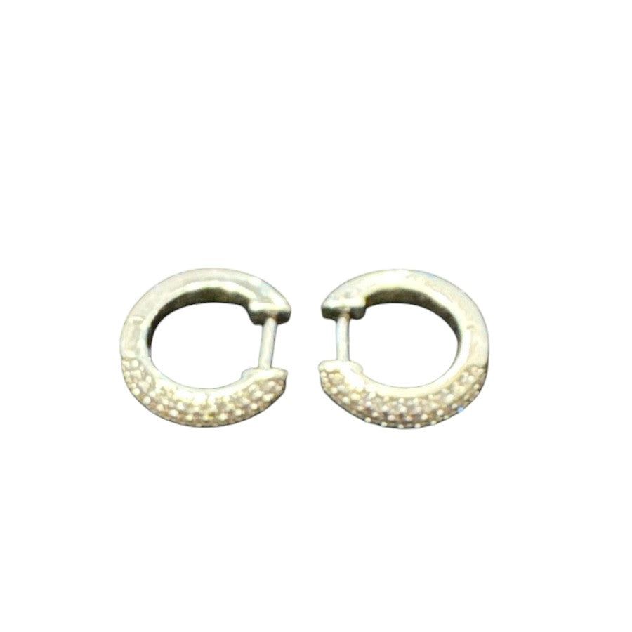 Sterling Silver Round Earring CZ Stone ECZ10024