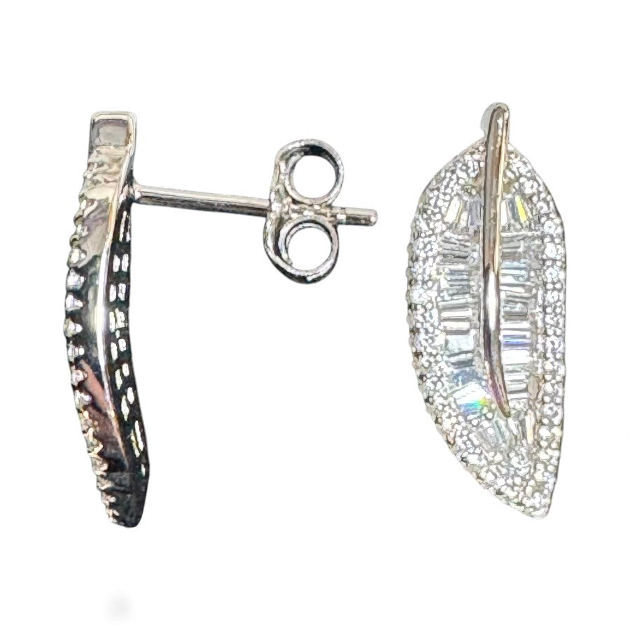 Sterling Silver Stud Earring CZ Stone ECZ10037
