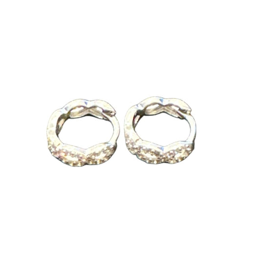 Sterling Silver Infinity Earring CZ Stone ECZ10039
