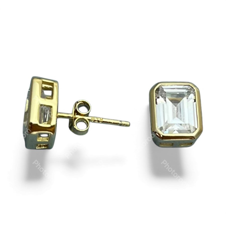 Sterling Silver Stud Earring CZ Stone ECZ1003
