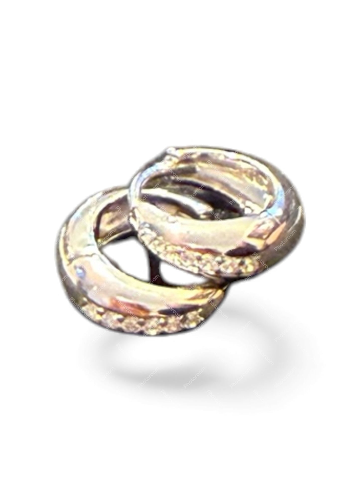 Sterling Silver Round Earring CZ Stone ECZ10044