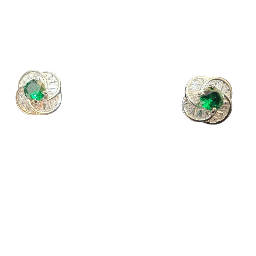 Sterling Silver Stud Earring CZ Stone ECZ10077