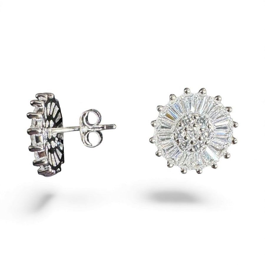 Sterling Silver Stud Earring CZ Stone ECZ10079