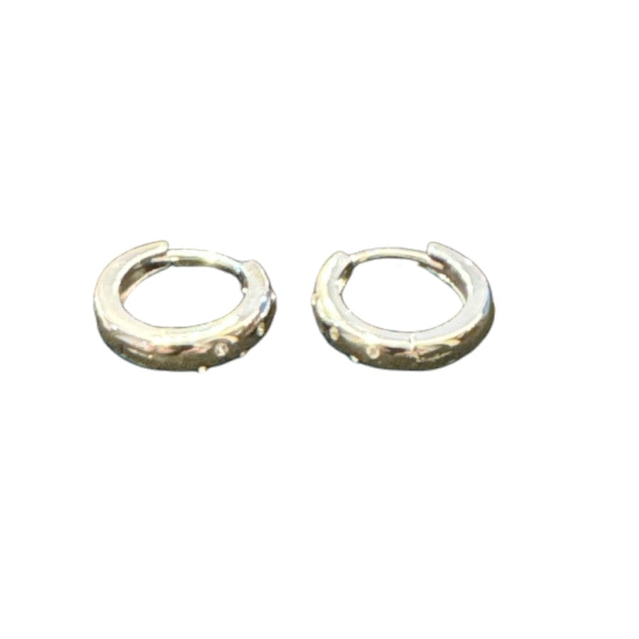 Sterling Silver Round Earring CZ Stone ECZ10112