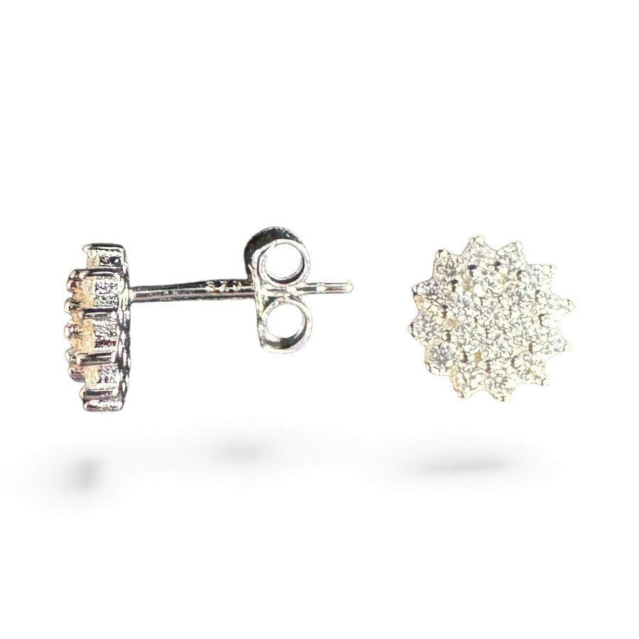 Sterling Silver Stud Earring CZ Stone ECZ1014