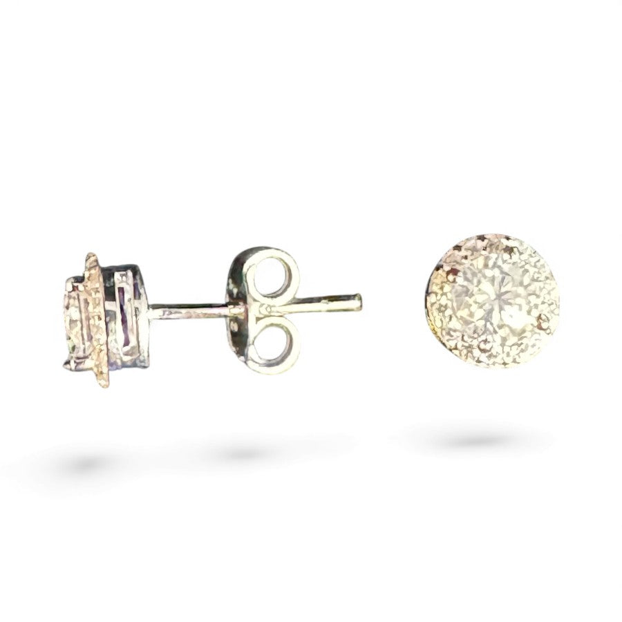 Sterling Silver Stud Earring CZ Stone ECZ10174