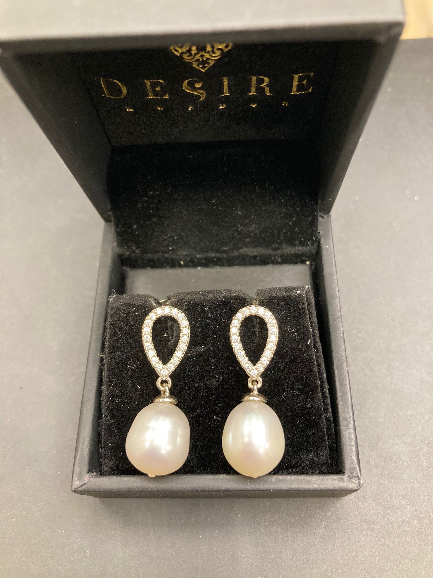 Sterling Silver Cz Pearl Earring ECZ1300