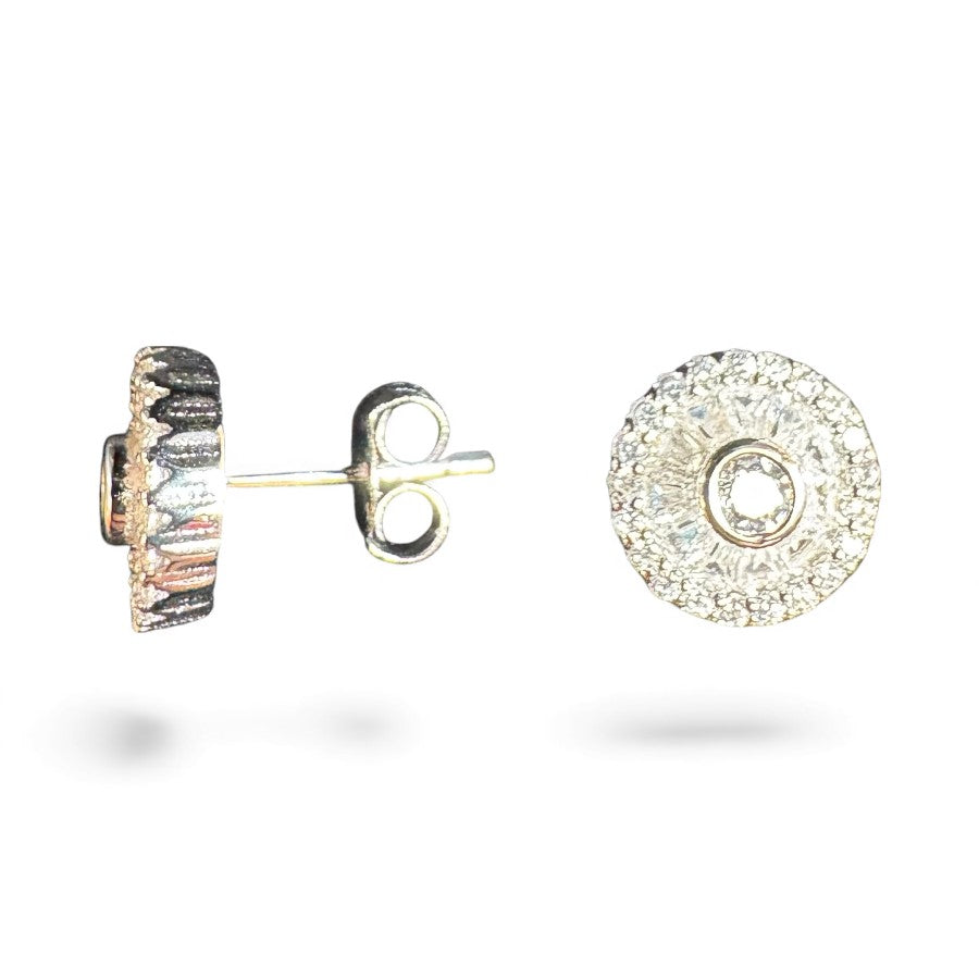 Sterling Silver Stud Earring CZ Stone ECZ262