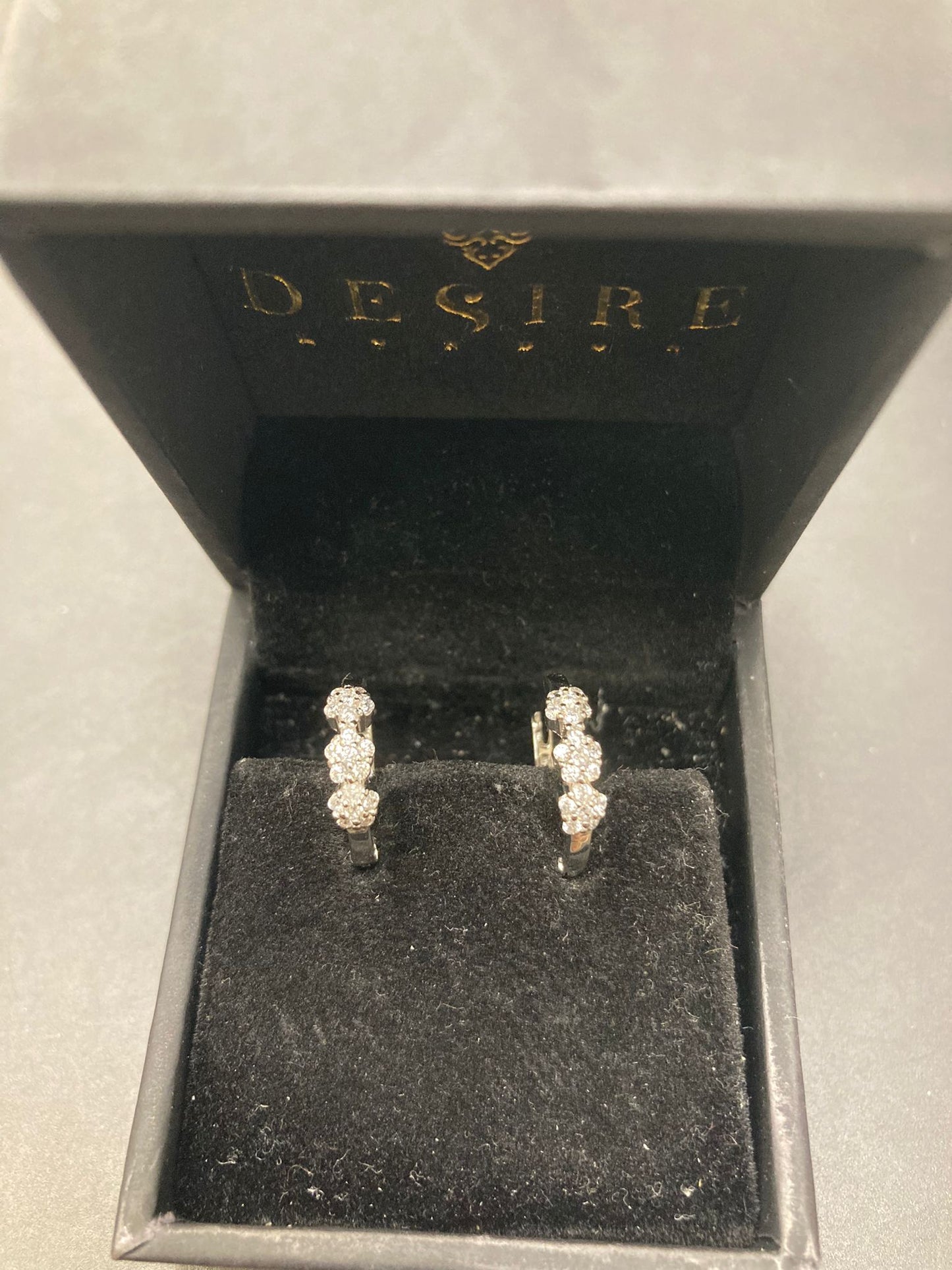 Sterling Silver Round Earring CZ Stone ECZ3006