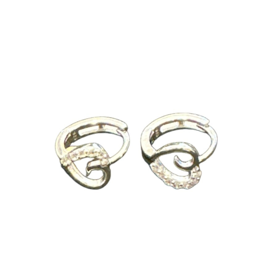 Sterling Silver Round Earring CZ Stone ECZ3026