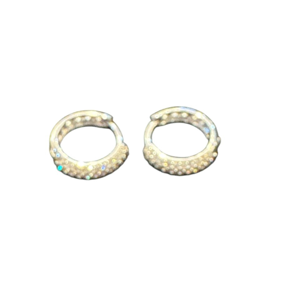 Sterling Silver Round Earring CZ Stone ECZ3032S