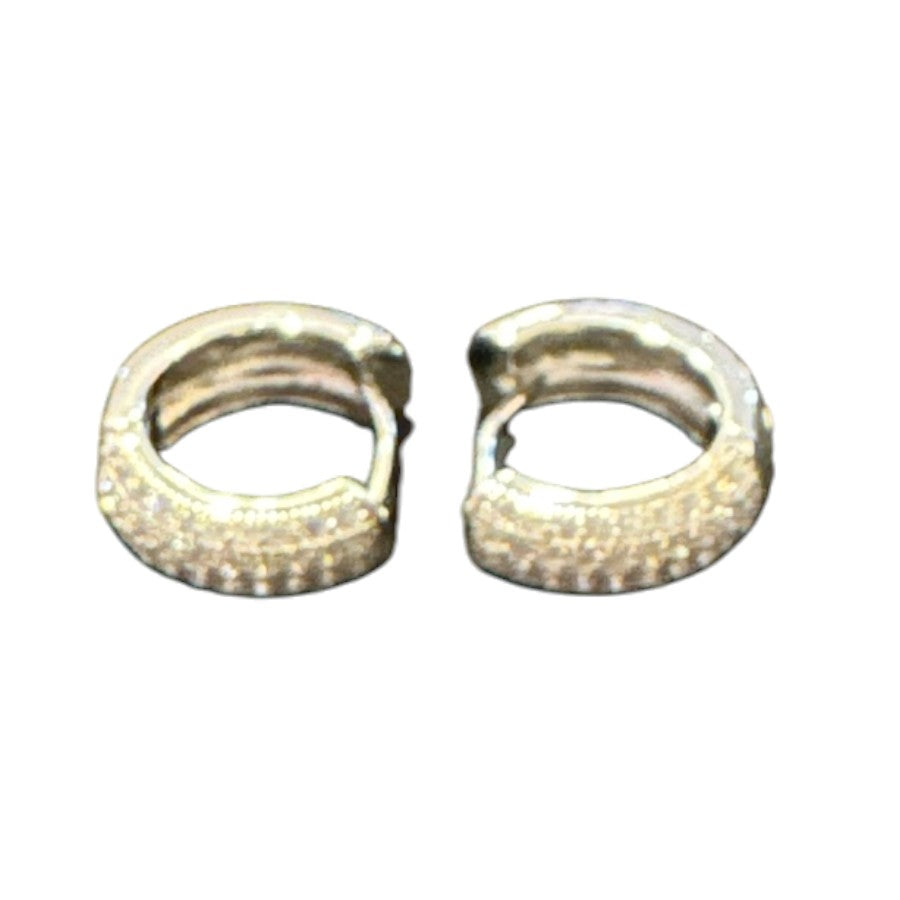 Sterling Silver Round Earring CZ Stone ECZ3032