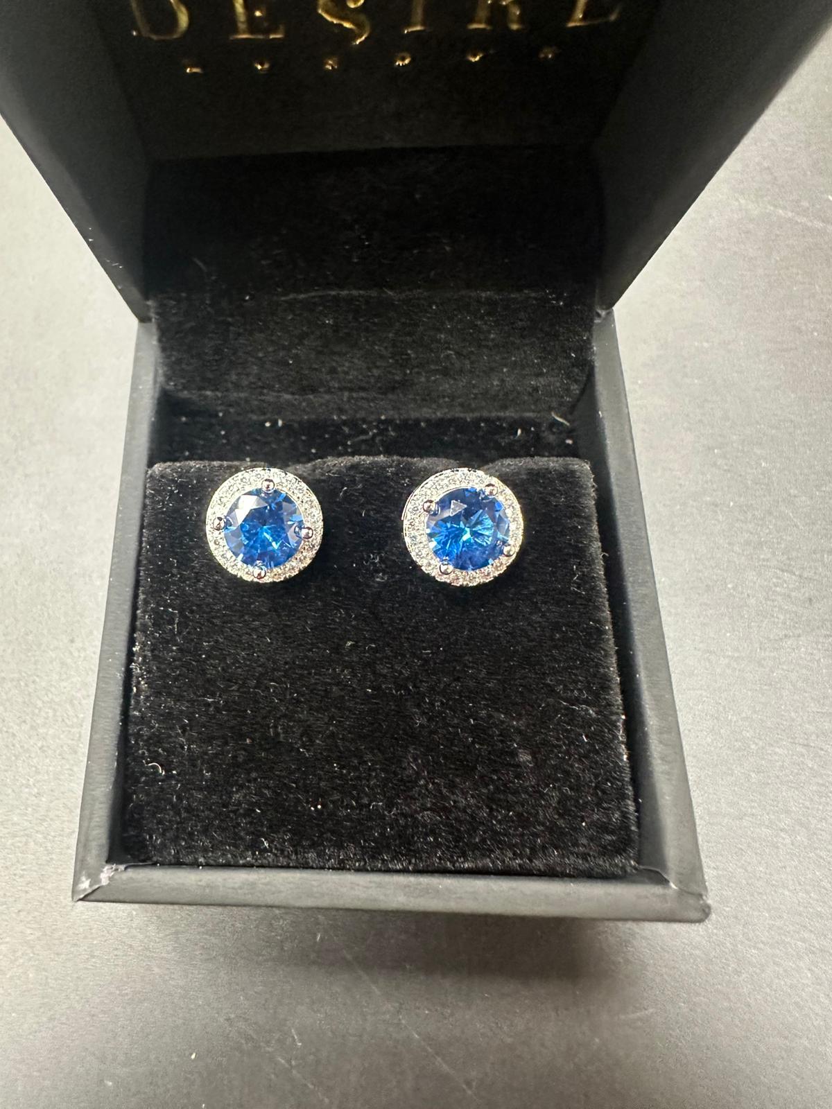 Sterling Silver Stud Earring CZ Stone ECZ3301