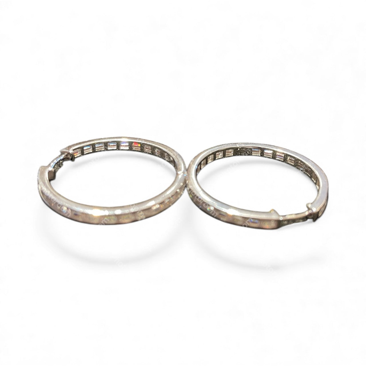 Sterling Silver Round Earring CZ Stone ECZ3302