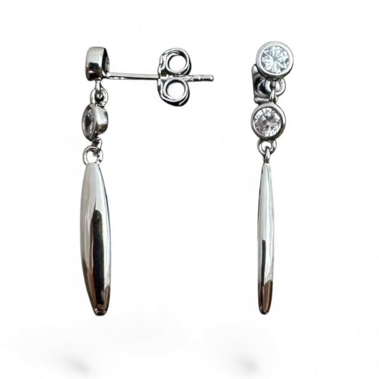 Sterling Silver Stud Earring CZ Stone ECZ3902