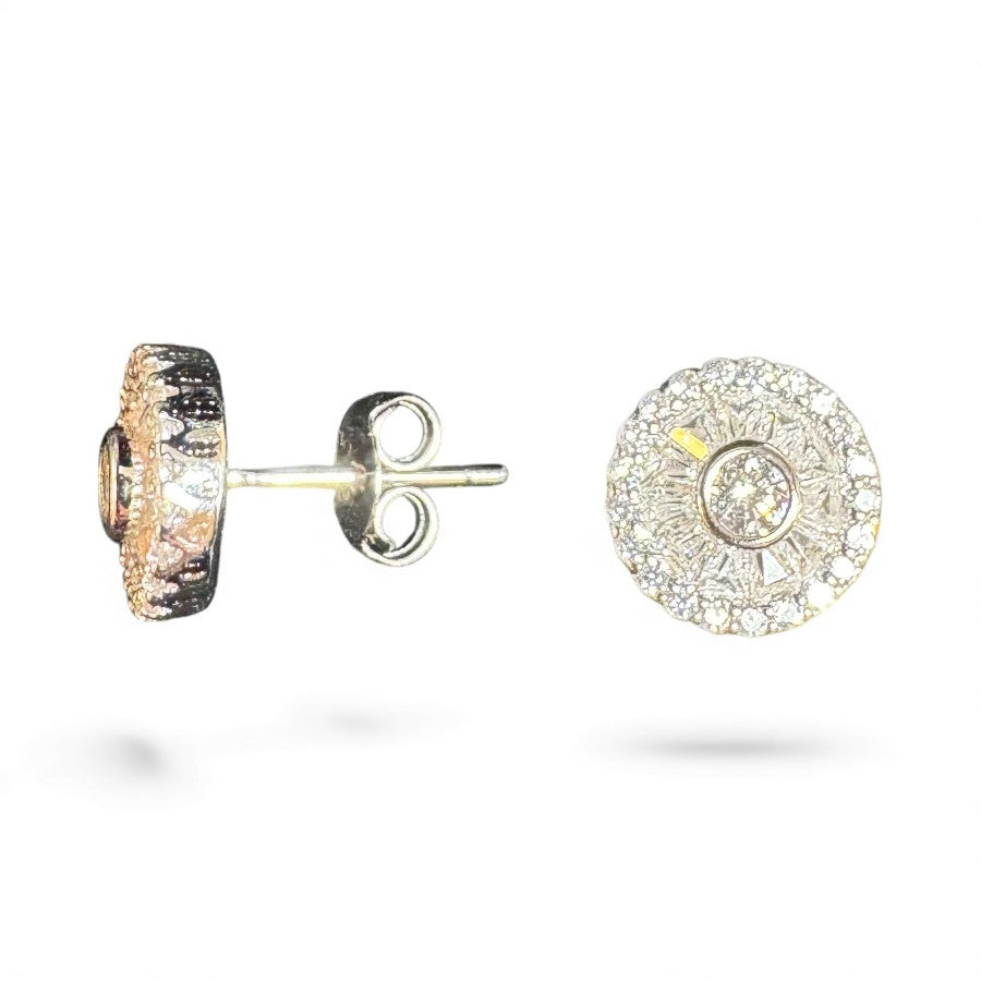 Sterling Silver Stud Earring CZ Stone ECZ4505