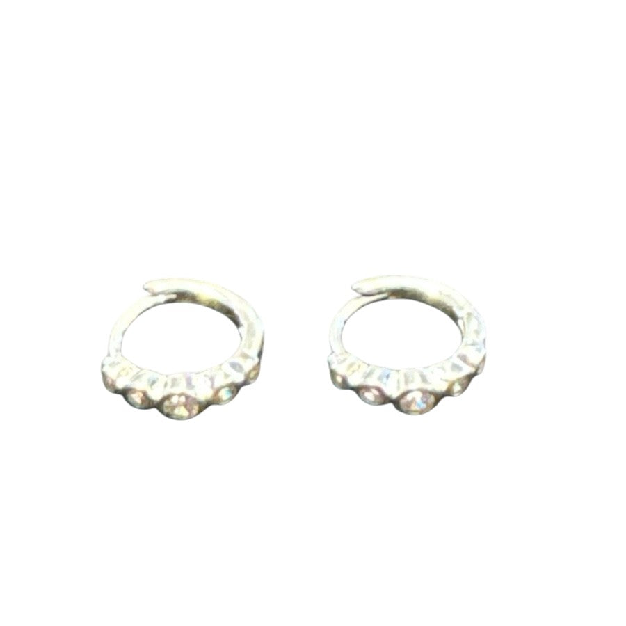 Sterling Silver Round Earring CZ Stone ECZ4590